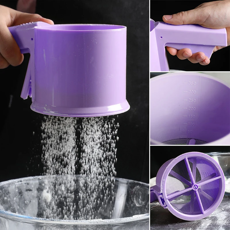 Baking Tool Plastic Flour Sieve Cup Shape Mechanical Flour Sieve Powder Sieve Baking Sugar Ice Shaker With Handle
Baking Tool Plastic Flour Sieve Cup Shape Mechanical Flour Sieve Powder Sieve Baking Sugar Ice Shaker With Handle