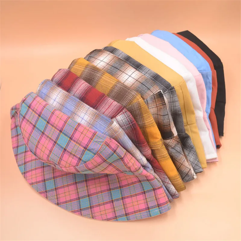 2020 Cotton Double Sided Plaid Bucket Hat Fisherman Hat Outdoor Travel Sun Cap Hats for Men and Women 187
2020 Cotton Double Sided Plaid Bucket Hat Fisherman Hat Outdoor Travel Sun Cap Hats for Men and Women 187
