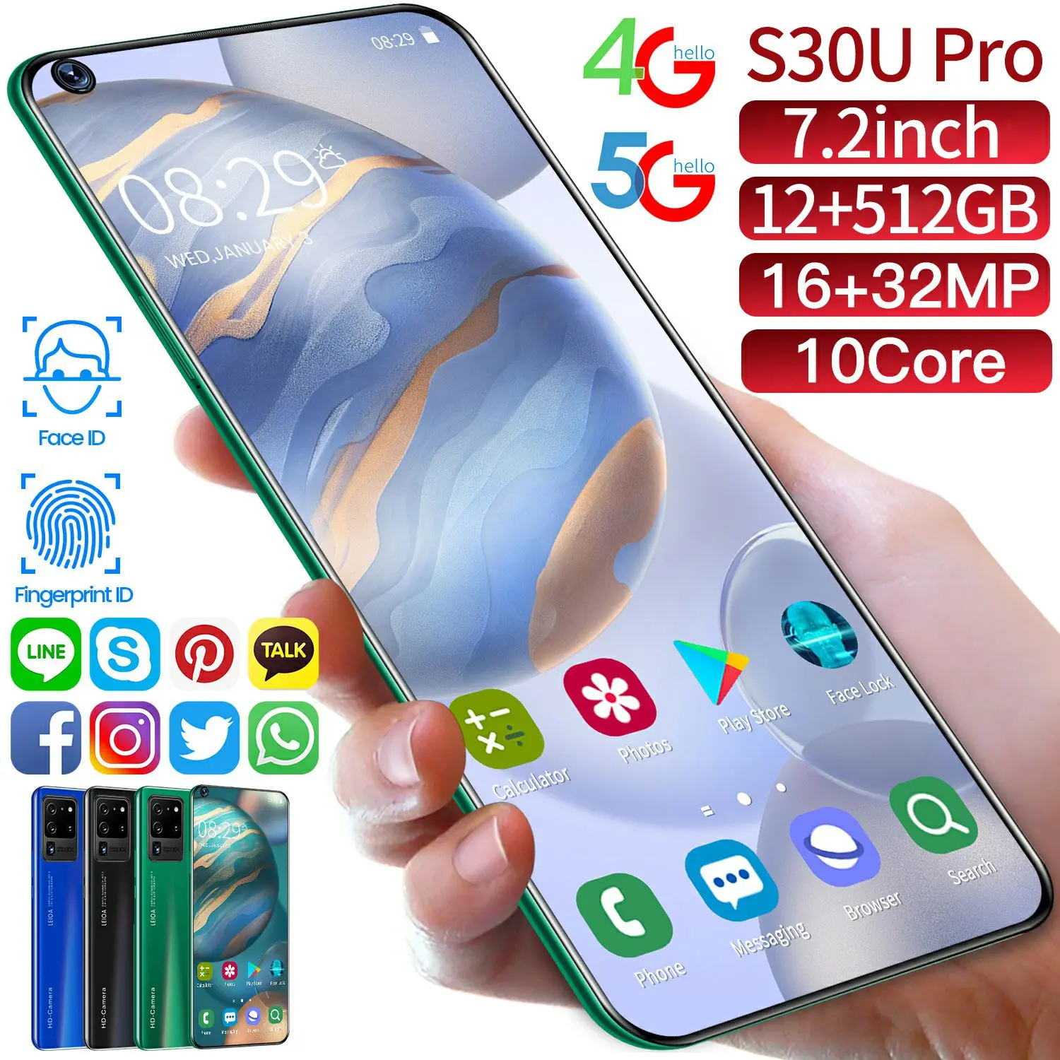 2021 Новый S30u Pro глобальная версия смартфон полный Экран 12 + 512 ГБ Snapdragon Android10.0 мобильного телефона Galay Бесплатная доставка
2021 Новый S30u Pro глобальная версия смартфон полный Экран 12 + 512 ГБ Snapdragon Android10.0 мобильного телефона Galay Бесплатная доставка