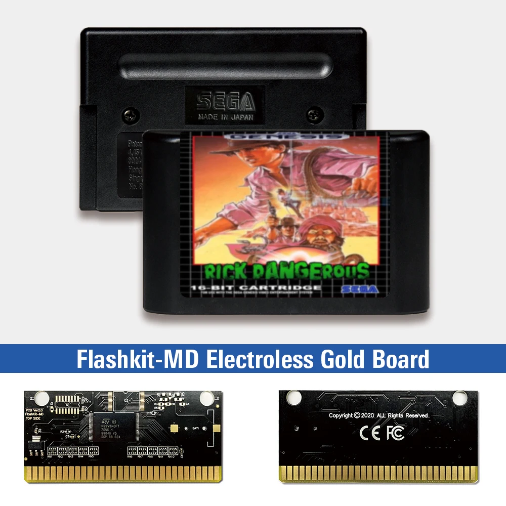 rick dangerous - USA Label Flashkit MD Electroless Gold PCB Card for Sega Genesis Megadrive Video Game Console
rick dangerous - USA Label Flashkit MD Electroless Gold PCB Card for Sega Genesis Megadrive Video Game Console