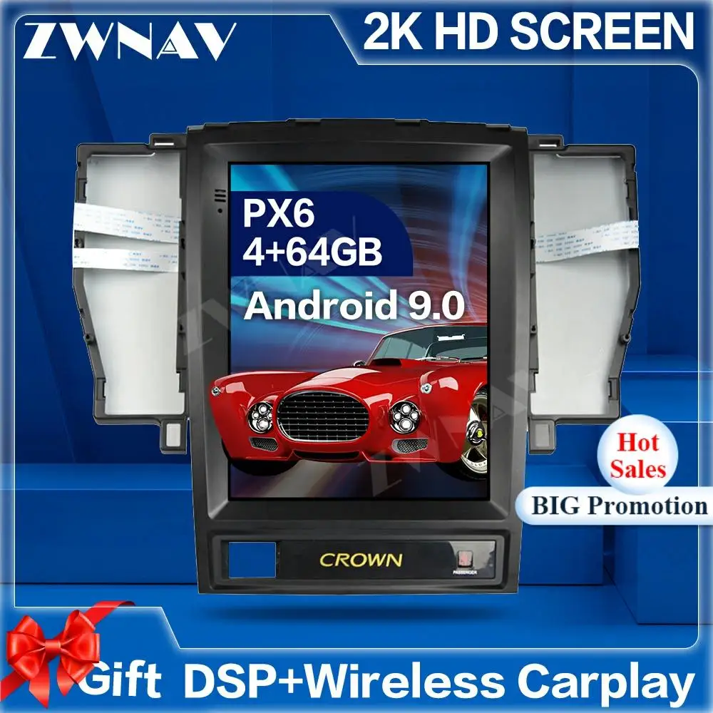 Tesla Screen Android 9 Car Multimedia Player For Toyota Crown 2005 2006 2007-2009 GPS Navigation Audio Radio stereo BT head unit
Tesla Screen Android 9 Car Multimedia Player For Toyota Crown 2005 2006 2007-2009 GPS Navigation Audio Radio stereo BT head unit