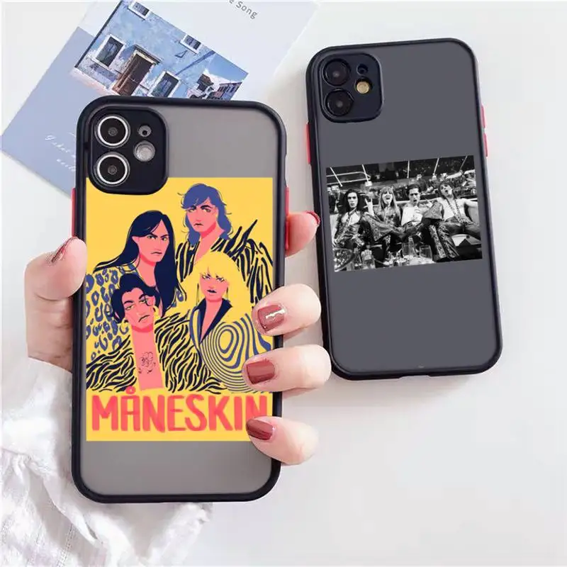 Maneskin Damiano David Phone Case For iPhone 12 11 Mini Pro XR XS Max 7 8 Plus X Matte transparent Back Cover
Maneskin Damiano David Phone Case For iPhone 12 11 Mini Pro XR XS Max 7 8 Plus X Matte transparent Back Cover