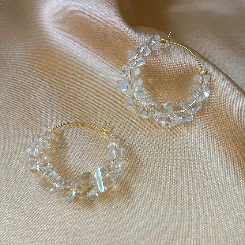 New Earrings Fashion Accessories Simple Cool Crystal Ring Temperament Statement Versatile Earrings Wholesale Hoop Earrings
New Earrings Fashion Accessories Simple Cool Crystal Ring Temperament Statement Versatile Earrings Wholesale Hoop Earrings