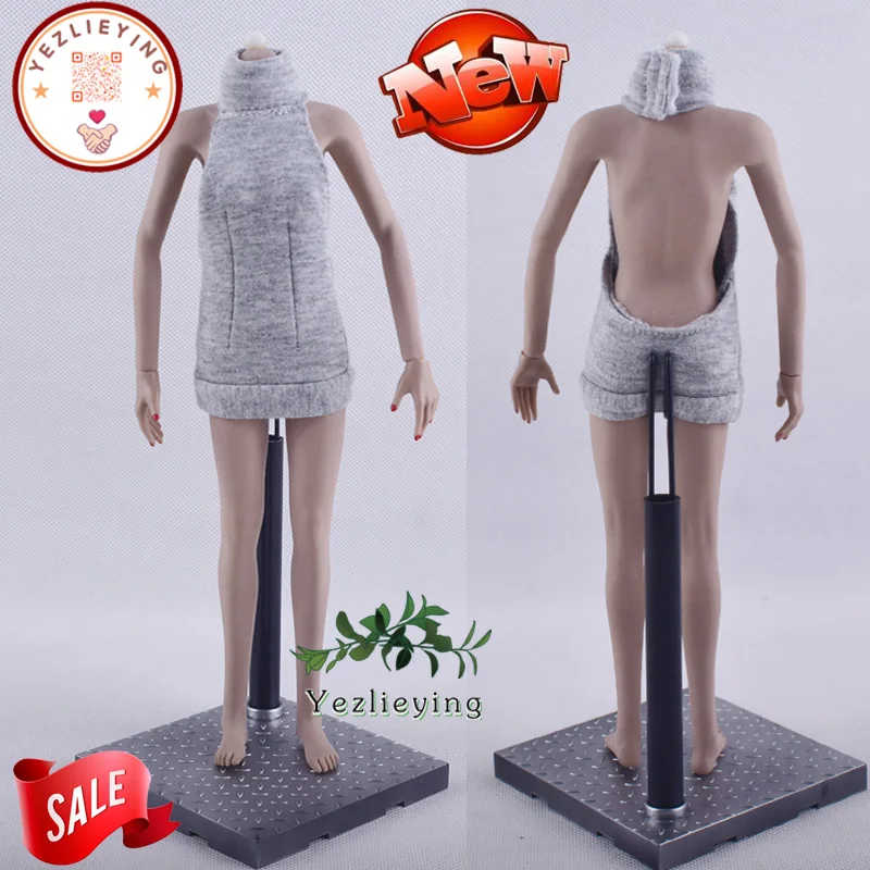 1/6 Sexy Costume Tops Clothes Suit Coat Backless Female Knitted Sweater for 12&quotDoll PH UD VC DIY Body Action Figure | Игрушки и