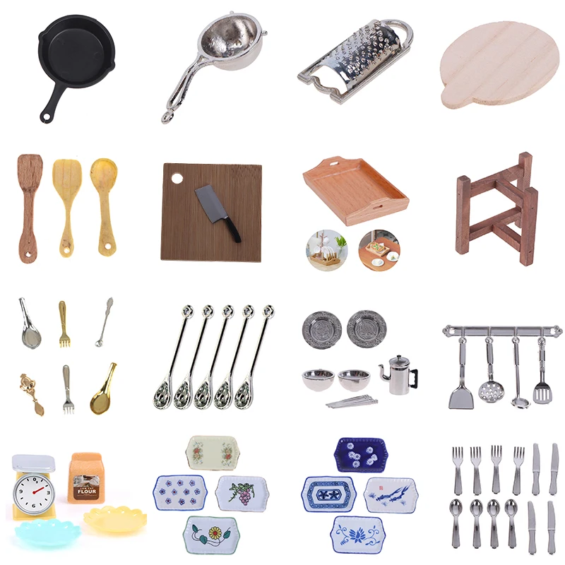 Dollhouse Mini Kitchen Tool Set Kitchen Knife Chopping Board Fork Spoon Toy Pretend Play Toys Kid Gifts
Dollhouse Mini Kitchen Tool Set Kitchen Knife Chopping Board Fork Spoon Toy Pretend Play Toys Kid Gifts