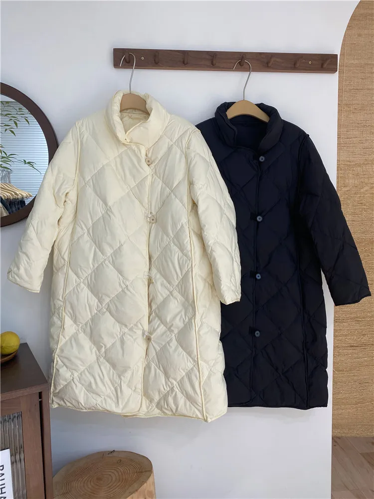 Down Jacket Women's Winter New Loose Slimming White Duck down Mid-Length Warm Coat Fashion
Down Jacket Women's Winter New Loose Slimming White Duck down Mid-Length Warm Coat Fashion