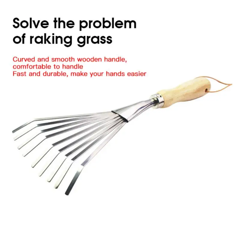 1pcs Stainless Steel Nine-tooth Rake Hay Deciduous Rake Garden Rake Potted Loose Soil Grab Soil Rake Gardening Tools Agriculture
1pcs Stainless Steel Nine-tooth Rake Hay Deciduous Rake Garden Rake Potted Loose Soil Grab Soil Rake Gardening Tools Agriculture