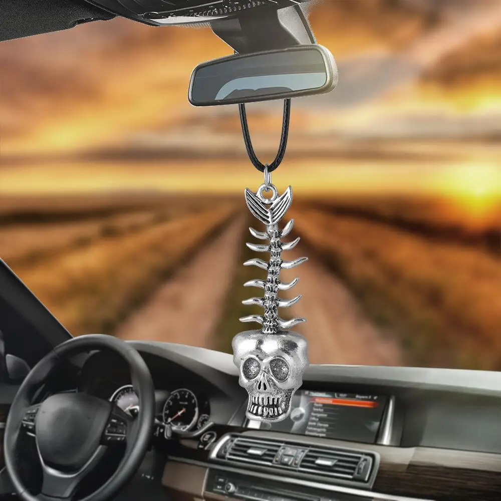 Car Pendant Skull Fish Skeleton fishbone Auto Ornaments Interior Rearview Mirror Decoration Hanging Decor Car Accessories Gifts
Car Pendant Skull Fish Skeleton fishbone Auto Ornaments Interior Rearview Mirror Decoration Hanging Decor Car Accessories Gifts