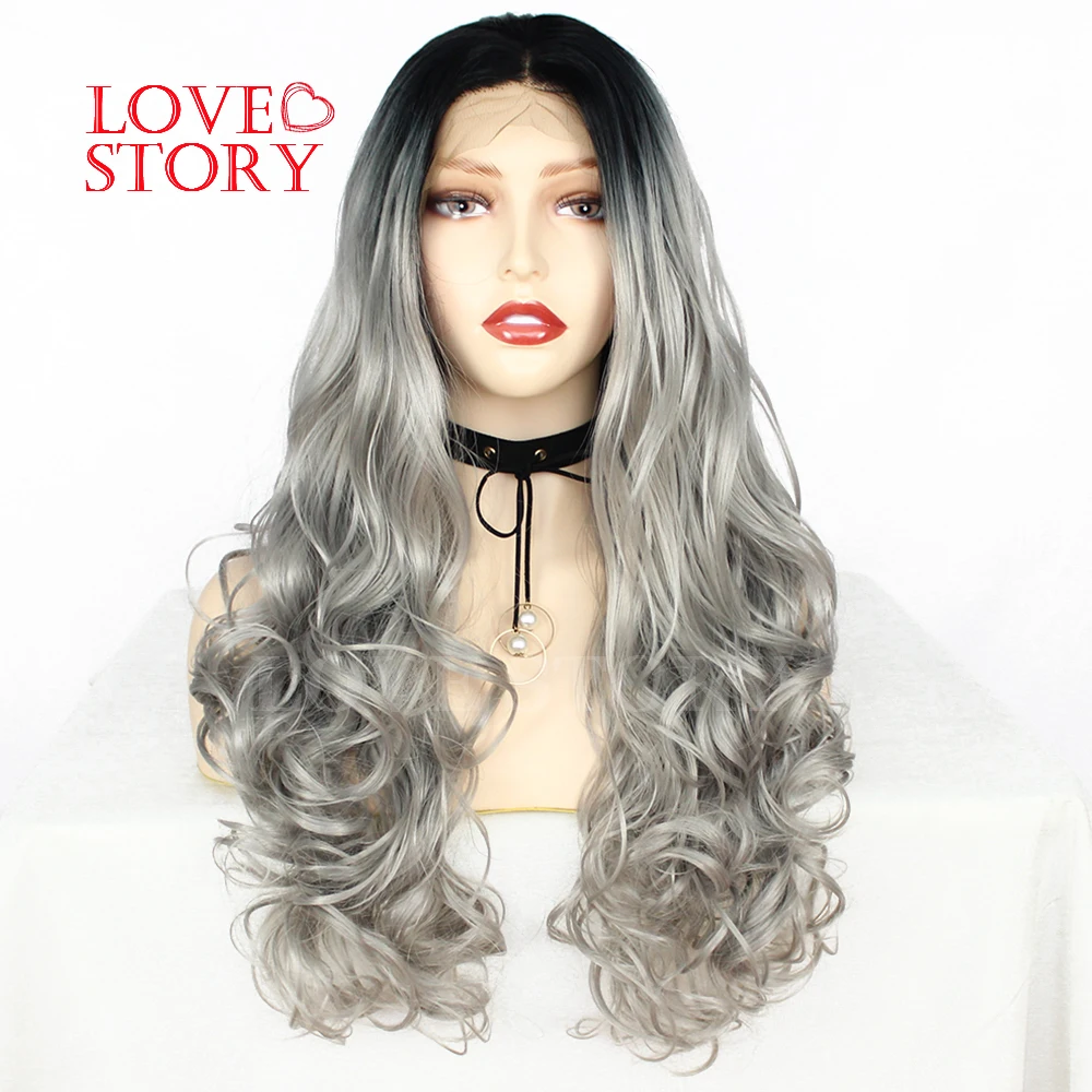 Парик Lovestory с волнистыми синтетическими кружевами спереди, серый цвет, темные корни, термостойкий, без клея, синтетический парик на сетке
Парик Lovestory с волнистыми синтетическими кружевами спереди, серый цвет, темные корни, термостойкий, без клея, синтетический парик на сетке