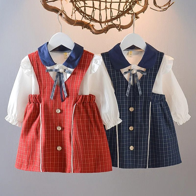 Girls Dresses Clothes Sets Spring Autumn Children Fashion Cotton Shirts Overall Dress For Baby Kids School Suits Toddler Outfits
Girls Dresses Clothes Sets Spring Autumn Children Fashion Cotton Shirts Overall Dress For Baby Kids School Suits Toddler Outfits