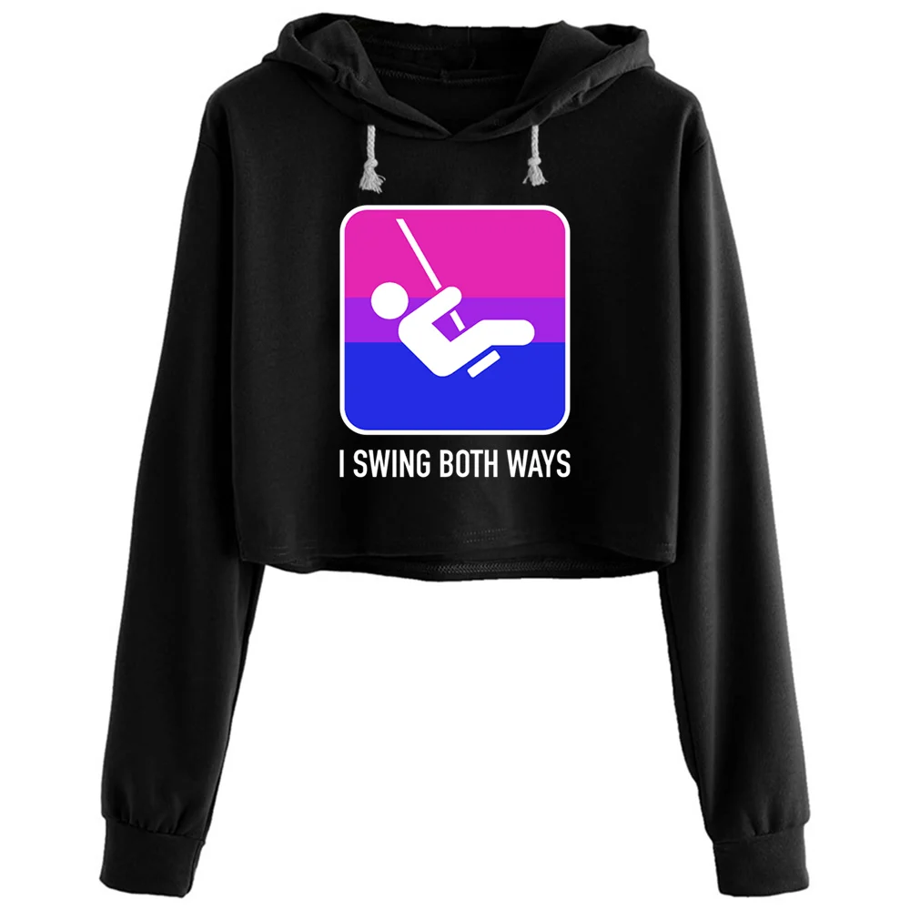 I Swing Both Ways Bisexual Lgbt Gay Pride Csd Crop Hoodies Women Kawaii Goth Grunge Harajuku Pullover For Girls
I Swing Both Ways Bisexual Lgbt Gay Pride Csd Crop Hoodies Women Kawaii Goth Grunge Harajuku Pullover For Girls
