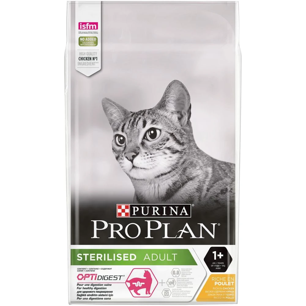 Сухой корм Purina Pro Plan для стерилизованных кошек/кастрированных котов курица Пакет