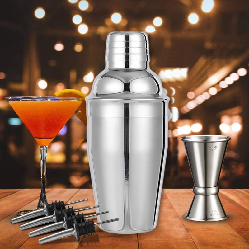 Bar Cocktail Shaker Set Stainless Steel 350ML Stainless Steel Bar Cocktail Shaker Set Bar ware Tools Shaker with Wooden Rack
Bar Cocktail Shaker Set Stainless Steel 350ML Stainless Steel Bar Cocktail Shaker Set Bar ware Tools Shaker with Wooden Rack