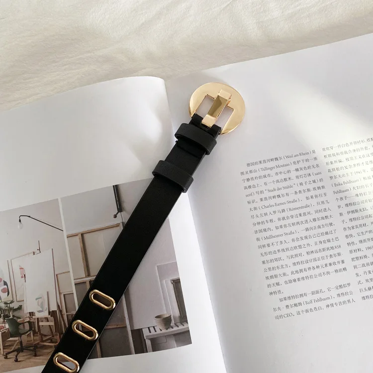 Belt female punk student Jeans Belt punch free versatile retro trend women's Belt Black
Belt female punk student Jeans Belt punch free versatile retro trend women's Belt Black