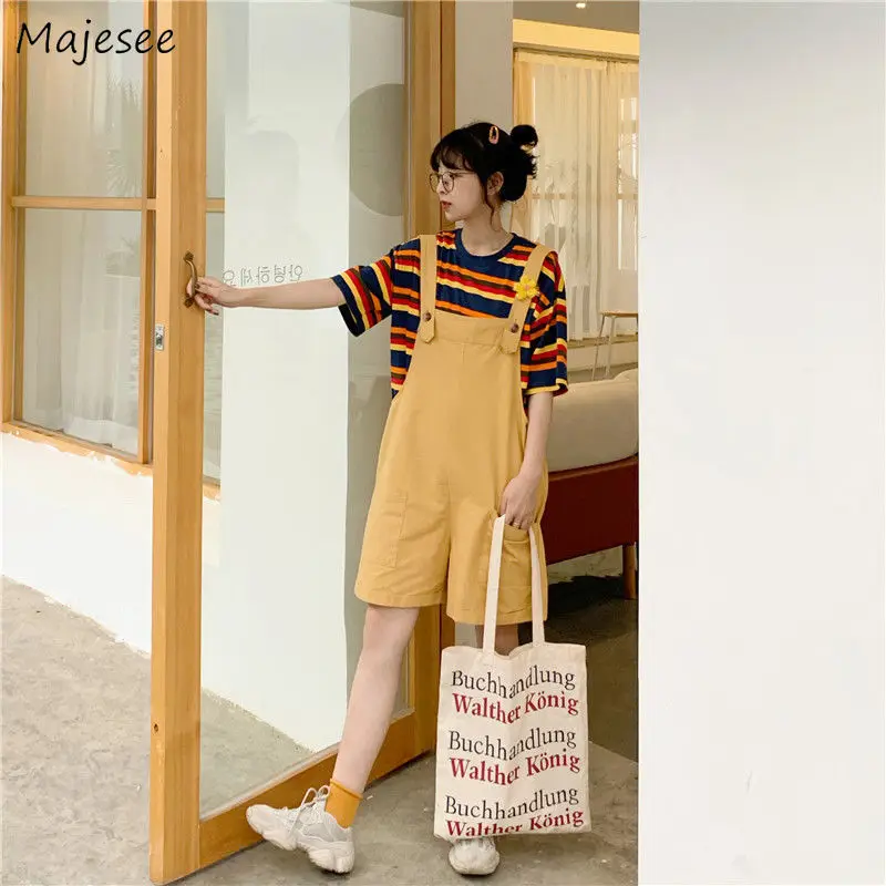 Playsuits Women Straight Rompers Casual All-match Simple Leisure Fashion Loose Comfortable Ulzzang Chic Streetwear Cozy Newest
Playsuits Women Straight Rompers Casual All-match Simple Leisure Fashion Loose Comfortable Ulzzang Chic Streetwear Cozy Newest