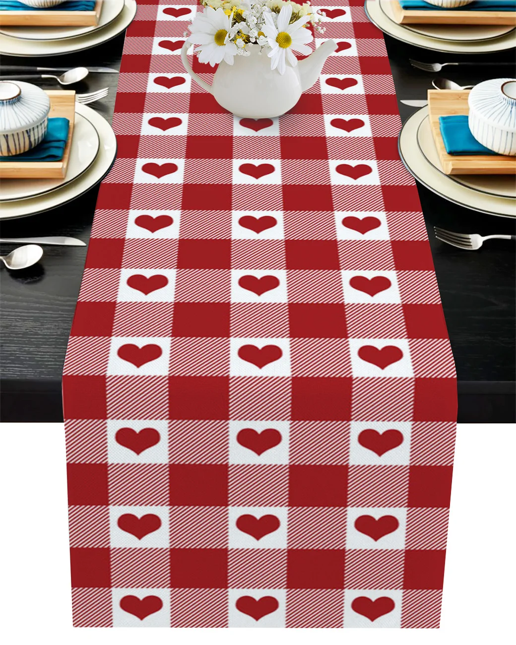 Red Heart Plaid Table Runner Wedding Table Decoration Dining Table Decor Placemat Christmas Decor Tablecloth
Red Heart Plaid Table Runner Wedding Table Decoration Dining Table Decor Placemat Christmas Decor Tablecloth