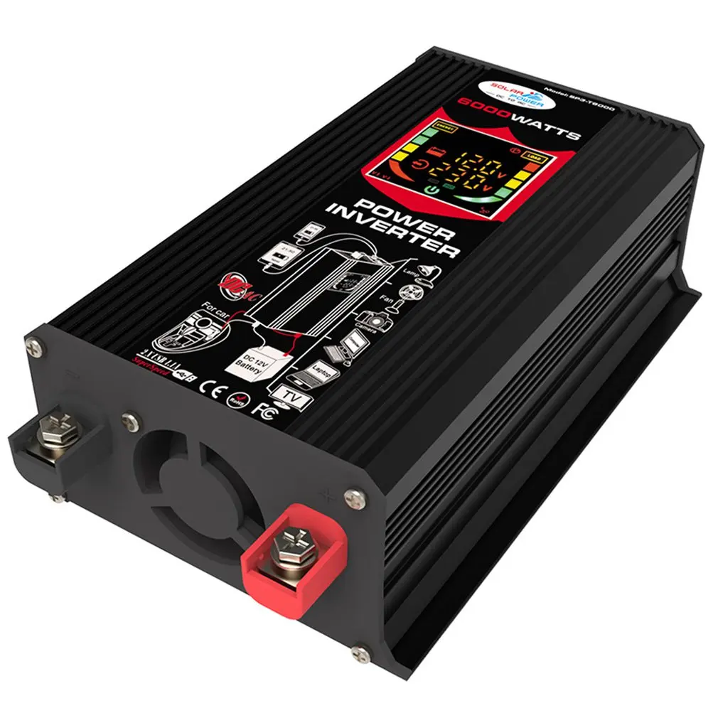 New Car Conversion Inverter LED Display Dual USB Black/Yellow 6000W Inverter 12V-220V Multiple Protection
New Car Conversion Inverter LED Display Dual USB Black/Yellow 6000W Inverter 12V-220V Multiple Protection