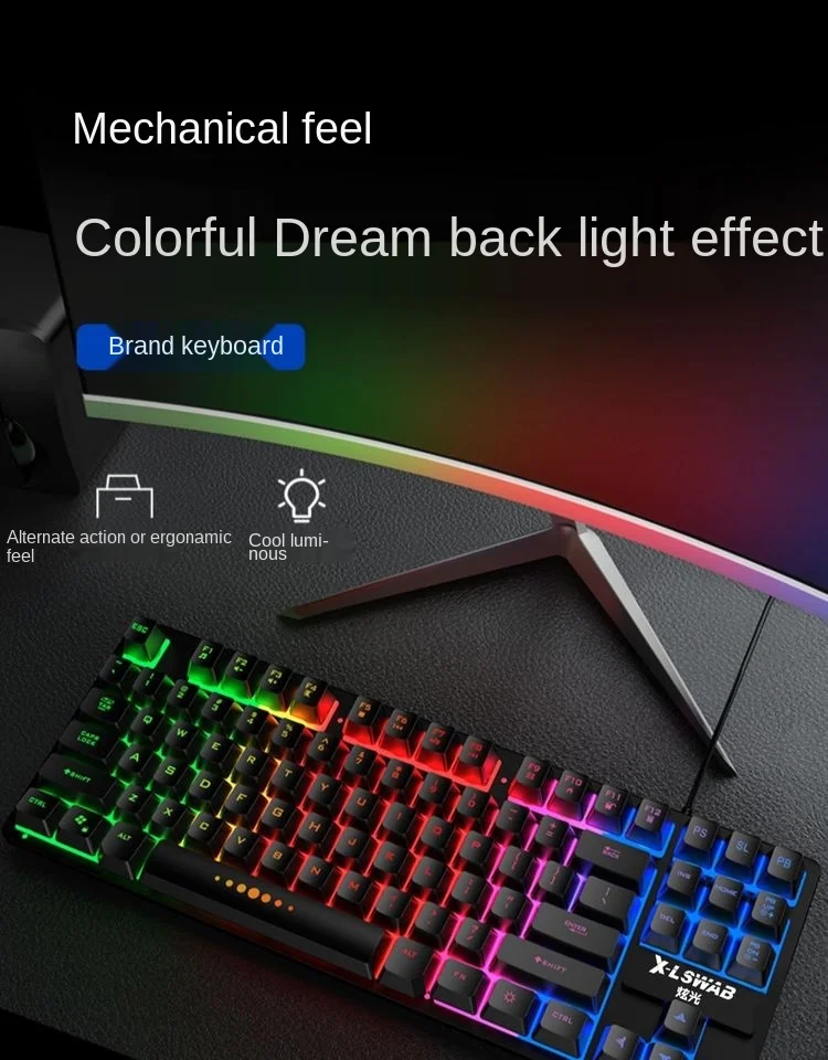 Cy Logitech Razer Wrangler Mechanical Feeling Keyboard E-Sports 87-Button Mouse Set Wired Laptop
Cy Logitech Razer Wrangler Mechanical Feeling Keyboard E-Sports 87-Button Mouse Set Wired Laptop