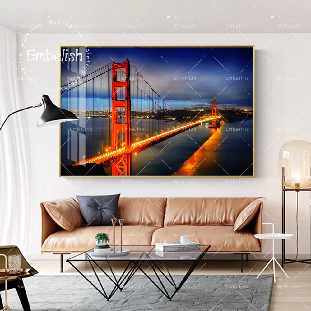 1 Pieces Home Decor Golden Gate Bridge Night View Landscape Wall Pictures For Living Room Home Decor Poster Canvas Paintings
1 Pieces Home Decor Golden Gate Bridge Night View Landscape Wall Pictures For Living Room Home Decor Poster Canvas Paintings