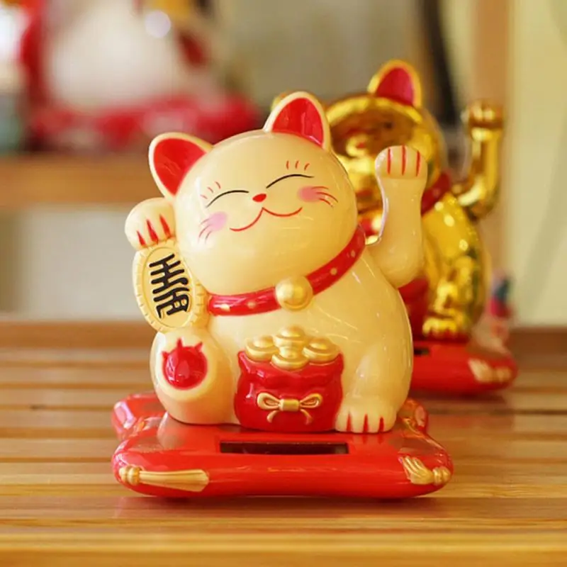 Maneki-Neko Solar Powered Shaking Hands Lucky Cat Fortune Crafts Figurines Wealth Waving Cat Ornament For Home Office Car Decor
Maneki-Neko Solar Powered Shaking Hands Lucky Cat Fortune Crafts Figurines Wealth Waving Cat Ornament For Home Office Car Decor