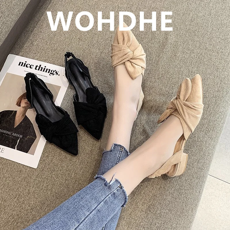 WOHDHE Women Sandals Shoes Pointed Toe Low Square Heels Slip-on Butterfly-knot Sandals Women Design Shoes Corduroy and Elegant
WOHDHE Women Sandals Shoes Pointed Toe Low Square Heels Slip-on Butterfly-knot Sandals Women Design Shoes Corduroy and Elegant