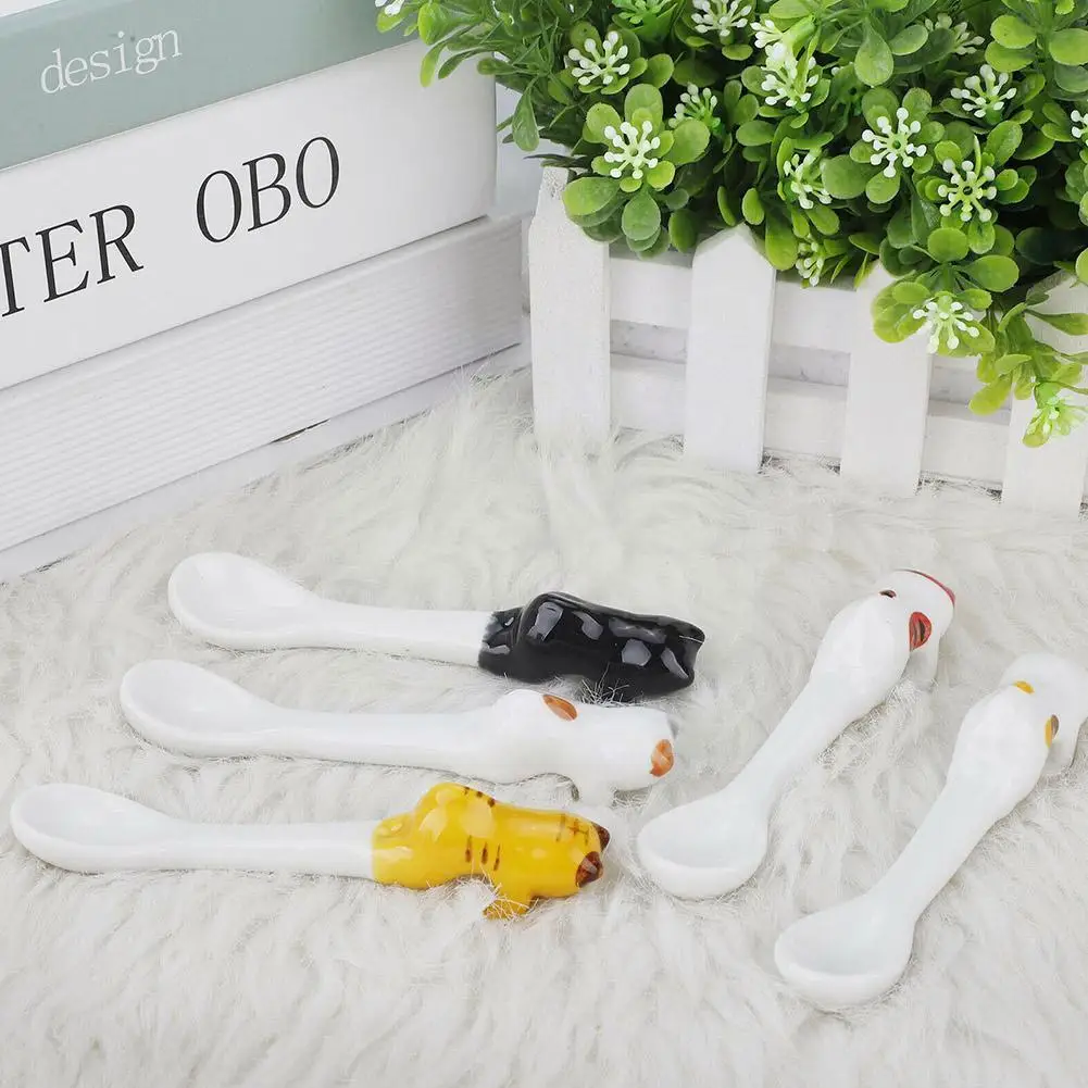 Ceramic Spoon Cute Animal Spoon Hanging Coffee Tools Mini Spoon Gadget Kitchen Coffeespoons Drinking Short Handle T2s5 
Ceramic Spoon Cute Animal Spoon Hanging Coffee Tools Mini Spoon Gadget Kitchen Coffeespoons Drinking Short Handle T2s5