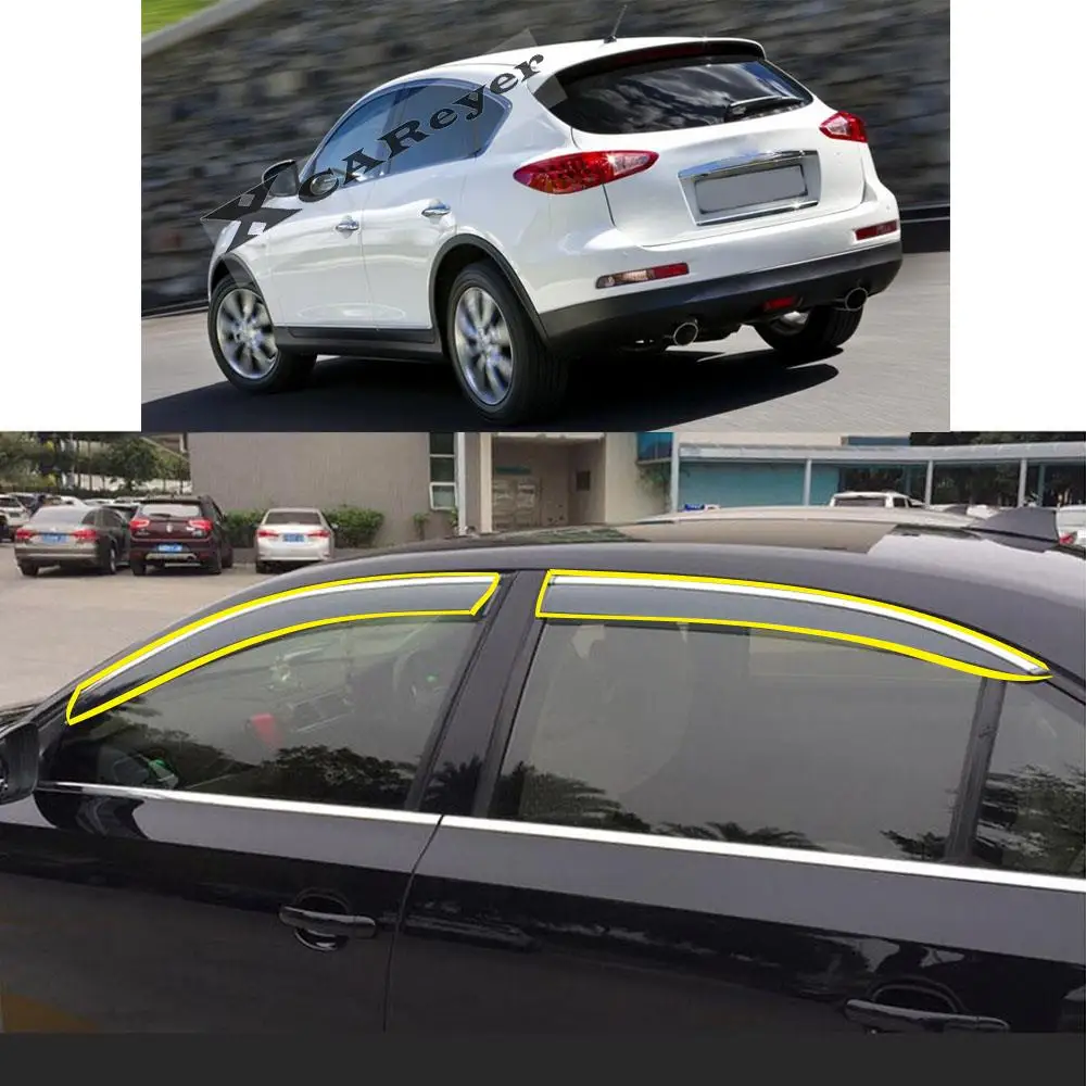 Sticker Window Glass Wind Visor Rain/Sun Guard Vent Protector For INFINITI EX EX25 EX35 EX37 EX-Class J50 2008-2013
Sticker Window Glass Wind Visor Rain/Sun Guard Vent Protector For INFINITI EX EX25 EX35 EX37 EX-Class J50 2008-2013