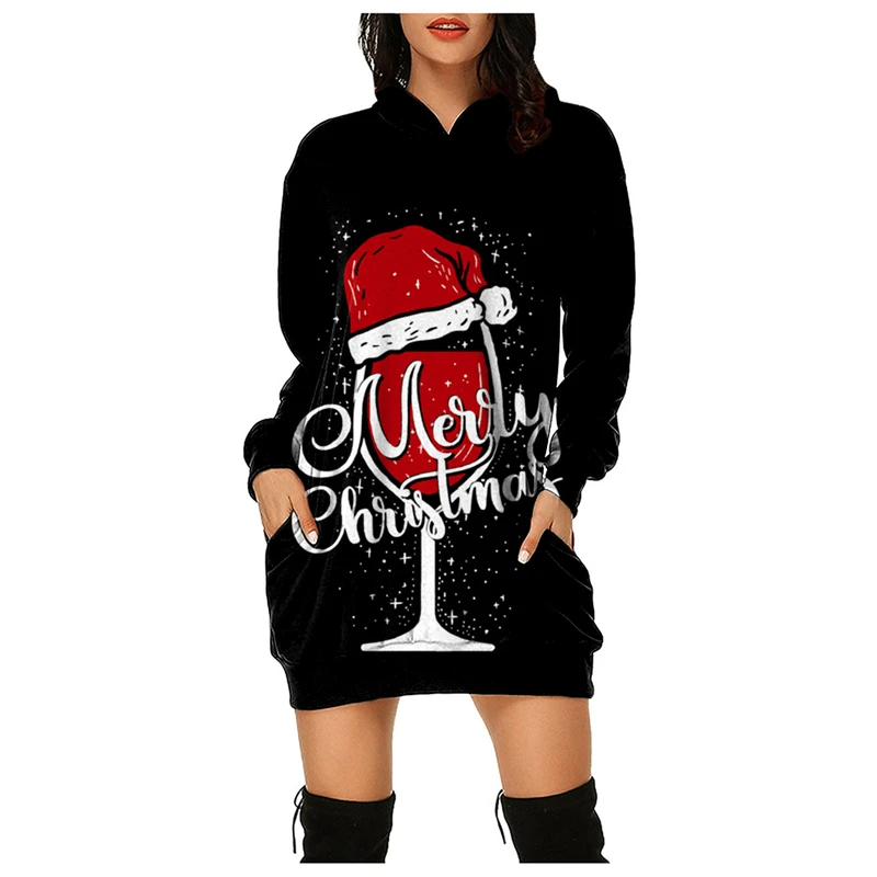 2022 Christmas Ladiescostumeshedging Black Sweater Red Christmas Hat Printed Wine Glass Pattern Top Warm Women Winter Sweater
2022 Christmas Ladiescostumeshedging Black Sweater Red Christmas Hat Printed Wine Glass Pattern Top Warm Women Winter Sweater