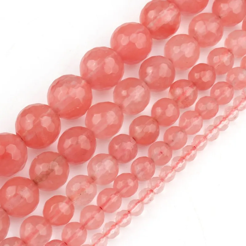 Natural Faceted Cherry Quartz 4 6 8 10 12mm Round Stone Beads For Jewelry Making Needlework DIY Bracelet Necklace 15'' Wholesale
Natural Faceted Cherry Quartz 4 6 8 10 12mm Round Stone Beads For Jewelry Making Needlework DIY Bracelet Necklace 15'' Wholesale