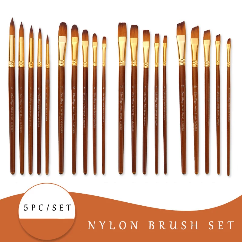 5Pcs Paint Brushes Set Nylon Painting Brush Short Rod Oil Acrylic Brush Watercolor Pen High Quality Professional Art Supplies
5Pcs Paint Brushes Set Nylon Painting Brush Short Rod Oil Acrylic Brush Watercolor Pen High Quality Professional Art Supplies