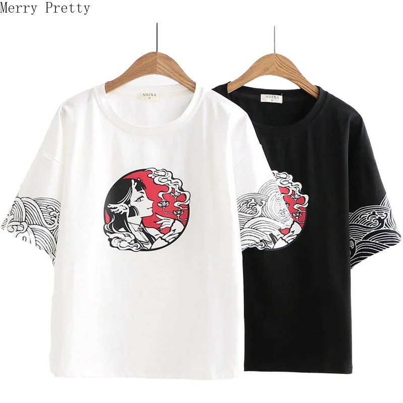 Women's Funny T Shirts Japan Style Cartoon Printed Women Casual Cotton Short Sleeve O-Neck T shirt Harajuku Tops MERRY PRETTY
Women's Funny T Shirts Japan Style Cartoon Printed Women Casual Cotton Short Sleeve O-Neck T shirt Harajuku Tops MERRY PRETTY