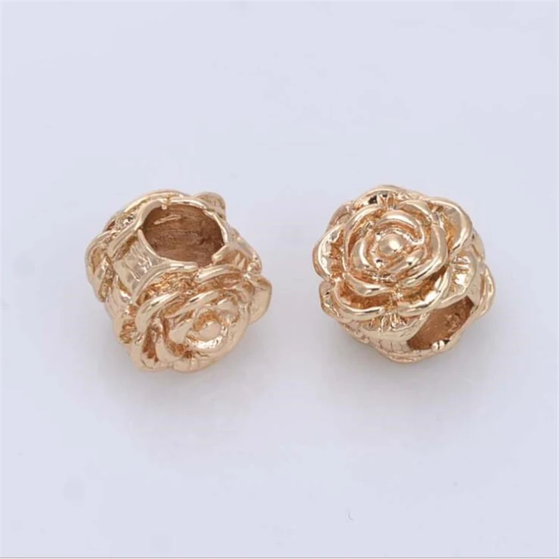 20pcs/lot creative real gold plated brass big hole flower spacer beads loose beads for diy jewelry making findings accessories
20pcs/lot creative real gold plated brass big hole flower spacer beads loose beads for diy jewelry making findings accessories