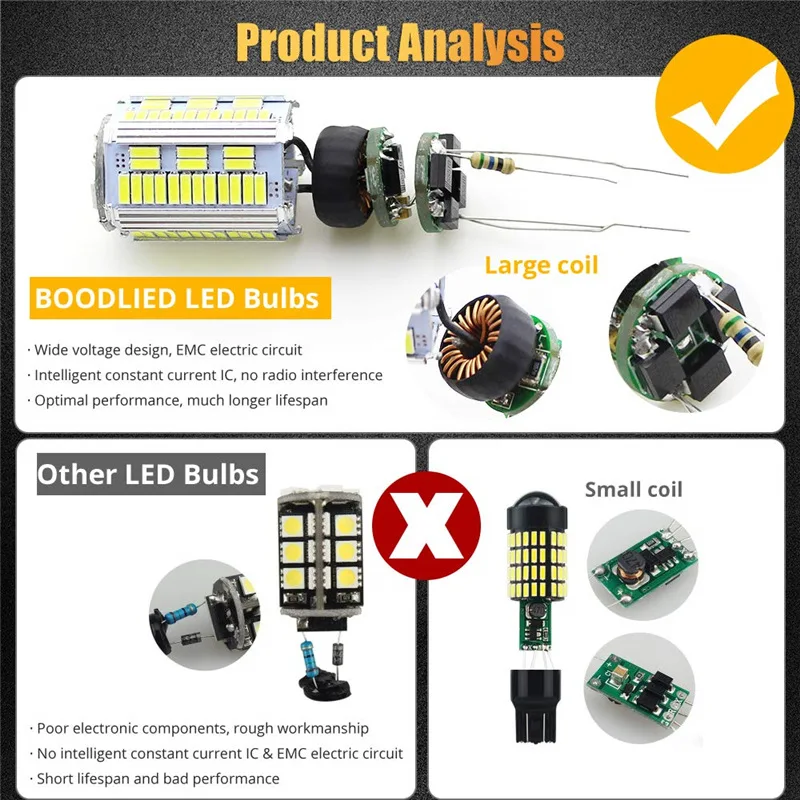 Светодиодный ная лампа Canbus BA15S BAU15S PY21W 12 В 1156 105SMD T20 4014 w21w 1 шт. | Автомобили и