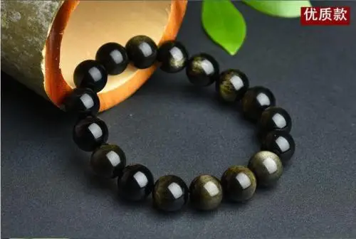 LETSFUN Fine Jewelry Unique Natural Gold Obsidian Gemstone Round Beads Stretch Bracelet 12mm Free Shipping
LETSFUN Fine Jewelry Unique Natural Gold Obsidian Gemstone Round Beads Stretch Bracelet 12mm Free Shipping