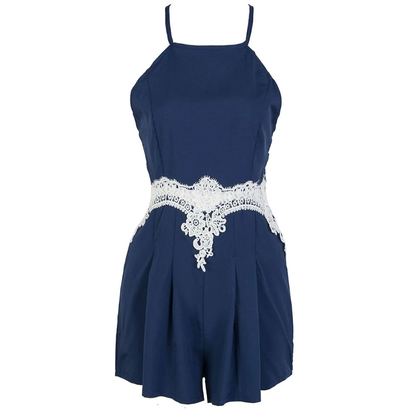 LXAE Women Sleeveless Jumpsuit Lace Sexy Spaghetti Strap Short Rompers Casual Slim Sling Playsuit 
LXAE Women Sleeveless Jumpsuit Lace Sexy Spaghetti Strap Short Rompers Casual Slim Sling Playsuit