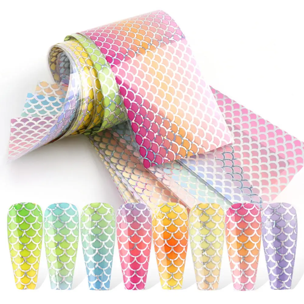 10pcs Laser Fish Scales Nail Foil Stickers Gradient Mermaid Transfer Sticker Wave Decal Starry Paper Nail Decoration Accessories
10pcs Laser Fish Scales Nail Foil Stickers Gradient Mermaid Transfer Sticker Wave Decal Starry Paper Nail Decoration Accessories
