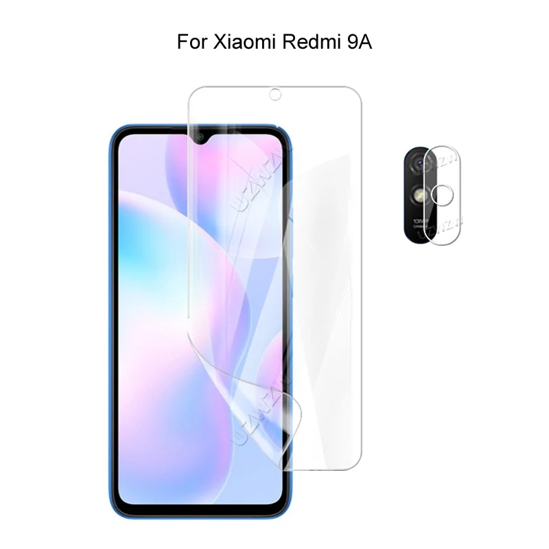 Для Xiaomi Redmi 9A защита для камеры и экрана HD Гидрогелевая пленка мягкое 3D полное