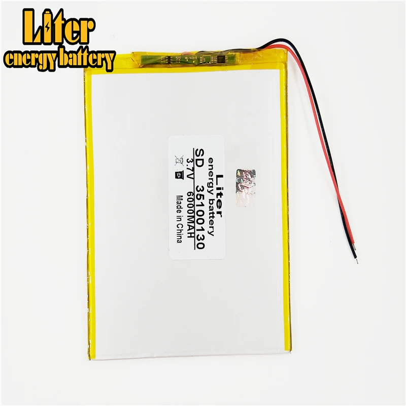 3,7 V 6000mAH 35100130 полимерный литий-ионный аккумулятор для-DNS AirTab DUAL
3,7 V 6000mAH 35100130 полимерный литий-ионный аккумулятор для-DNS AirTab DUAL
