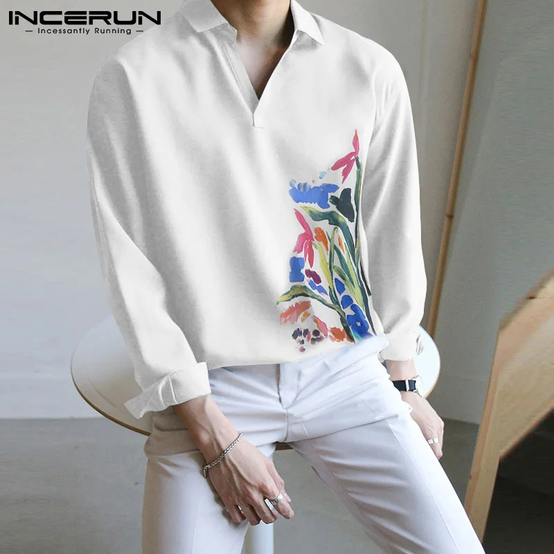 INCERUN 2021 мужские Футболка с принтом с отложным воротником с длинными рукавами в Корейском стиле; Уличная Повседневная мужская одежда свободн...
INCERUN 2021 мужские Футболка с принтом с отложным воротником с длинными рукавами в Корейском стиле; Уличная Повседневная мужская одежда свободн...