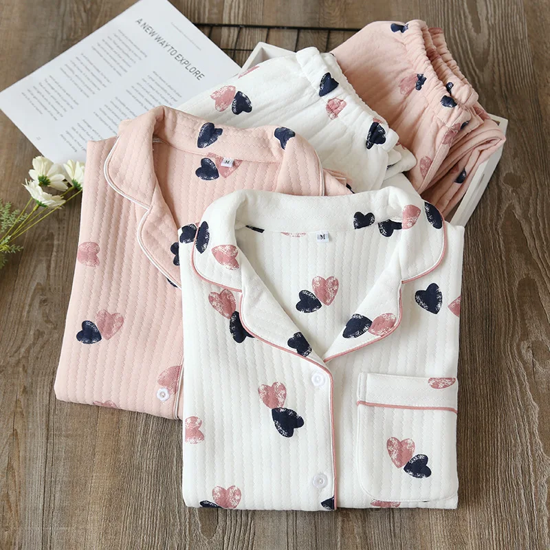 Fdfklak Thick Loose Warm Pyjama Suit Autumn Winter New Home Clothes For Women Long Sleeve sleepwear Female Suit Pijama
Fdfklak Thick Loose Warm Pyjama Suit Autumn Winter New Home Clothes For Women Long Sleeve sleepwear Female Suit Pijama
