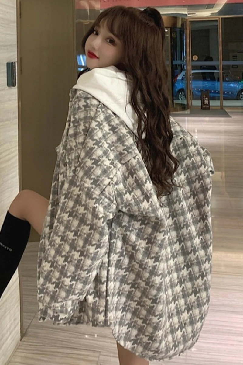 Vintage Women Soft Tweed Shirts 2021 Spring-autumn Fashion Ladies Elegant Loose Blouses Streetwear Girls Large Outwea Clothing
Vintage Women Soft Tweed Shirts 2021 Spring-autumn Fashion Ladies Elegant Loose Blouses Streetwear Girls Large Outwea Clothing