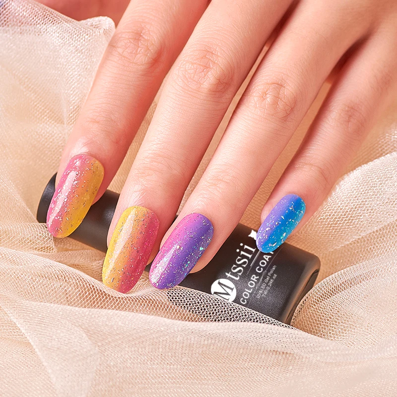Mtssii 7ml Chameleon Holographic Gel Polish Starry Sparkle Glitter Soak Off UV Varnish Nail Art Lacquer Enamel Manicure | Красота и