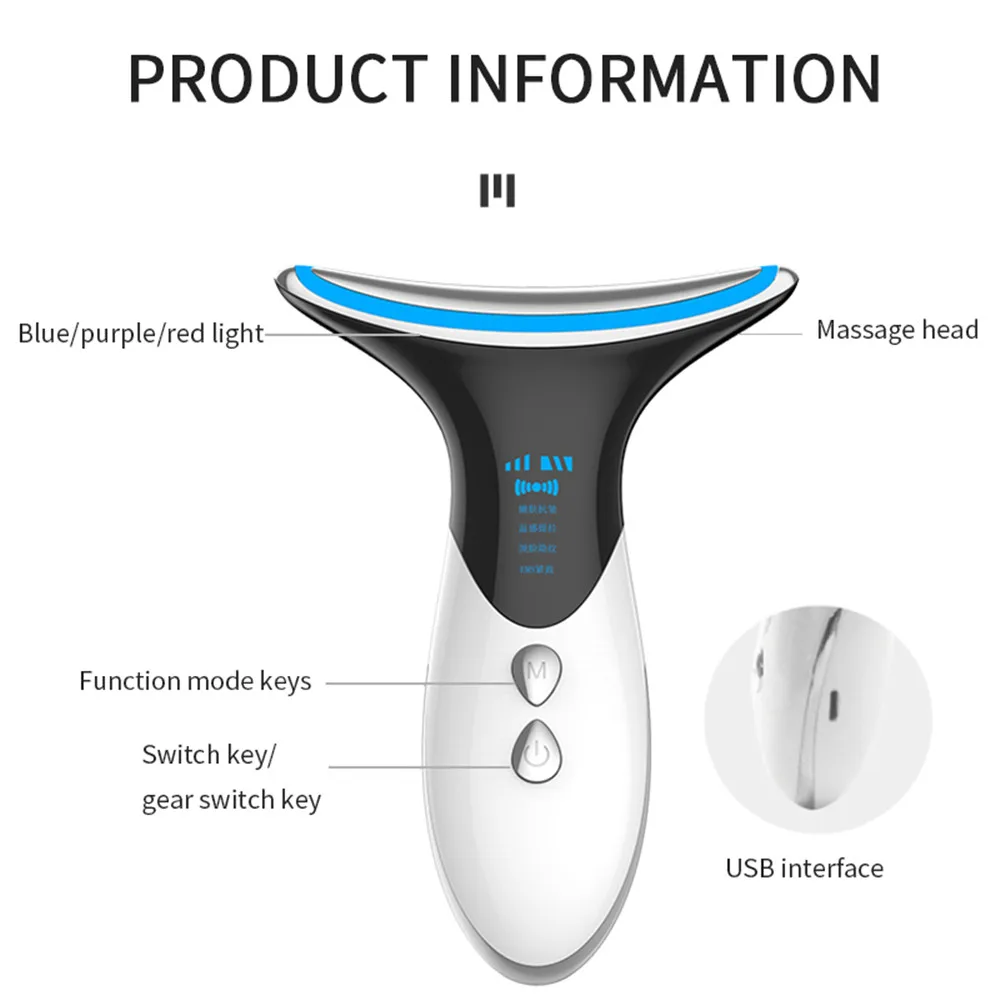 Led Neck Apparatus Photon Therapy Skin Care Tighten Massager Reduce Double Chin Wrinkleremoval Anti Wrinkle Beauty Device Women
Led Neck Apparatus Photon Therapy Skin Care Tighten Massager Reduce Double Chin Wrinkleremoval Anti Wrinkle Beauty Device Women