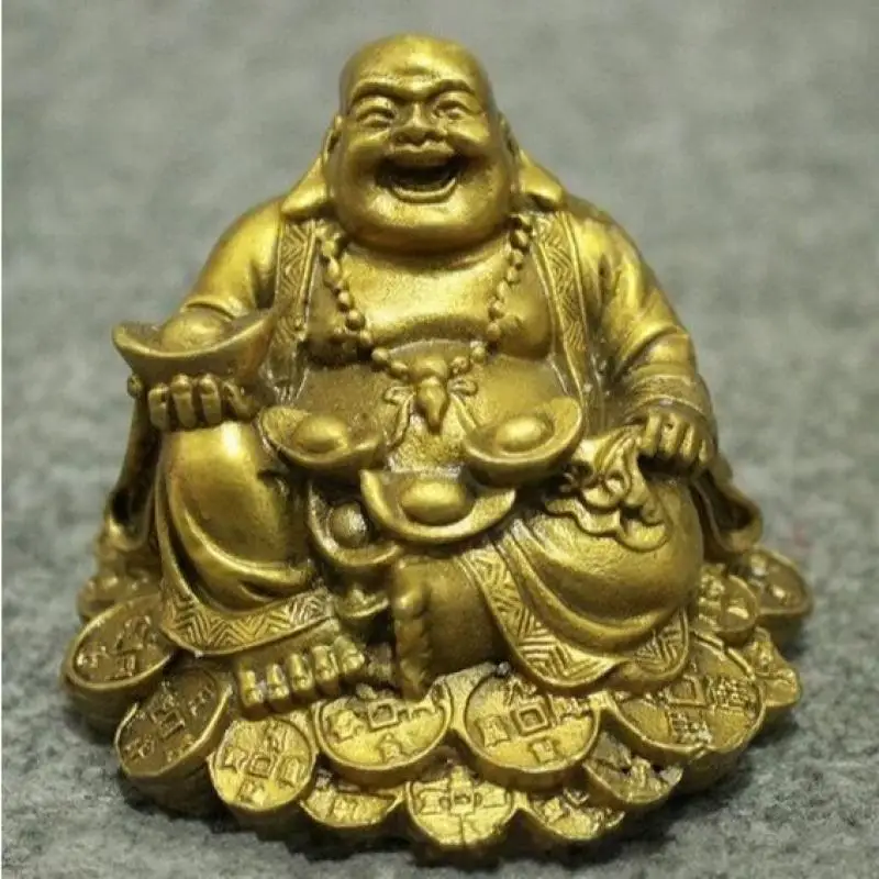 

chinese buddhism copper wealth happy laugh Maitreya Buddha statue