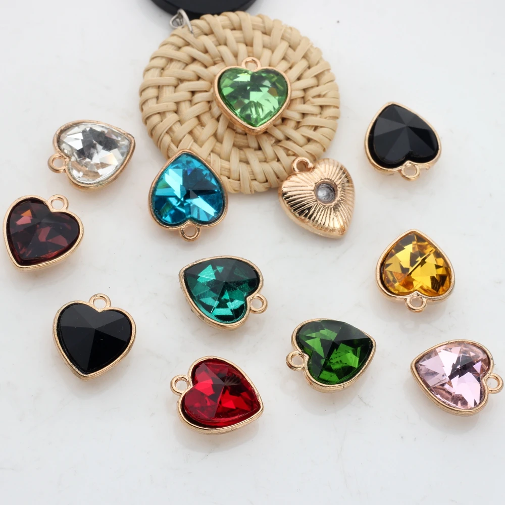 Alloy Colorful Crystal Small Hearts Charms 12pcs/lot 16*14MM DIY Necklace Earrings Bracelet Accessories 
Alloy Colorful Crystal Small Hearts Charms 12pcs/lot 16*14MM DIY Necklace Earrings Bracelet Accessories