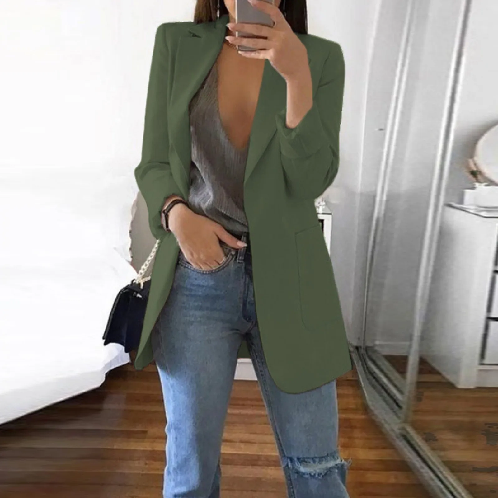 Chic Suit Jackets Women Casual Long Sleeve Solid Color Suit Jackets Bussiness Office Lady Cardigan Coat veste femme
Chic Suit Jackets Women Casual Long Sleeve Solid Color Suit Jackets Bussiness Office Lady Cardigan Coat veste femme