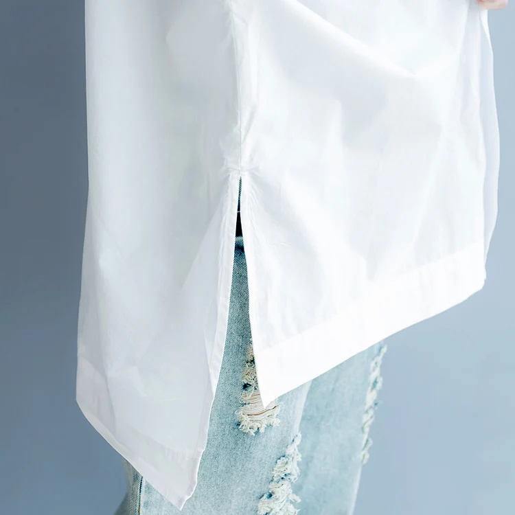 #2842 Spring 2021 Casual Bat Long Sleeve Shirts Women Printed Long White Shirt Cotton Big Size Loose Vintage Tunic Side Split
#2842 Spring 2021 Casual Bat Long Sleeve Shirts Women Printed Long White Shirt Cotton Big Size Loose Vintage Tunic Side Split