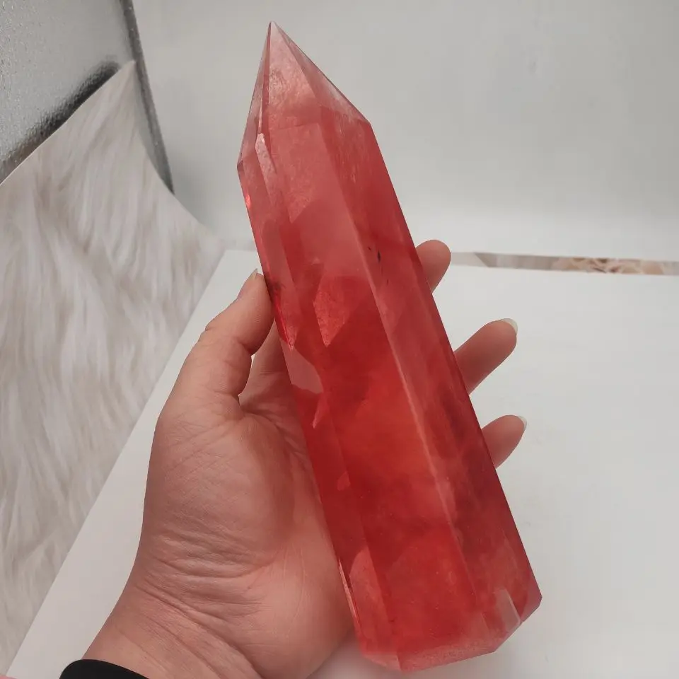 800-1000g 1pcs red Melting stone quartz obelisk crystal wand point reiki healing
800-1000g 1pcs red Melting stone quartz obelisk crystal wand point reiki healing
