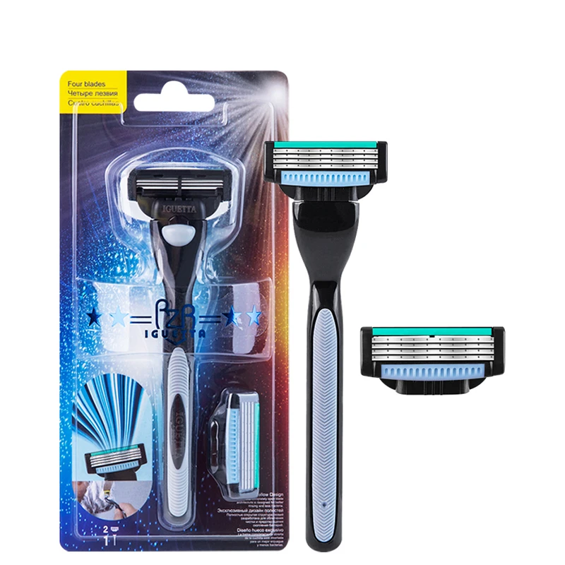 1 Handle +2 Blades Men Shaving Razor Blade Set Compatible Stainless Steel Manual Shave Razors Sharp 4 Layers Blades
1 Handle +2 Blades Men Shaving Razor Blade Set Compatible Stainless Steel Manual Shave Razors Sharp 4 Layers Blades