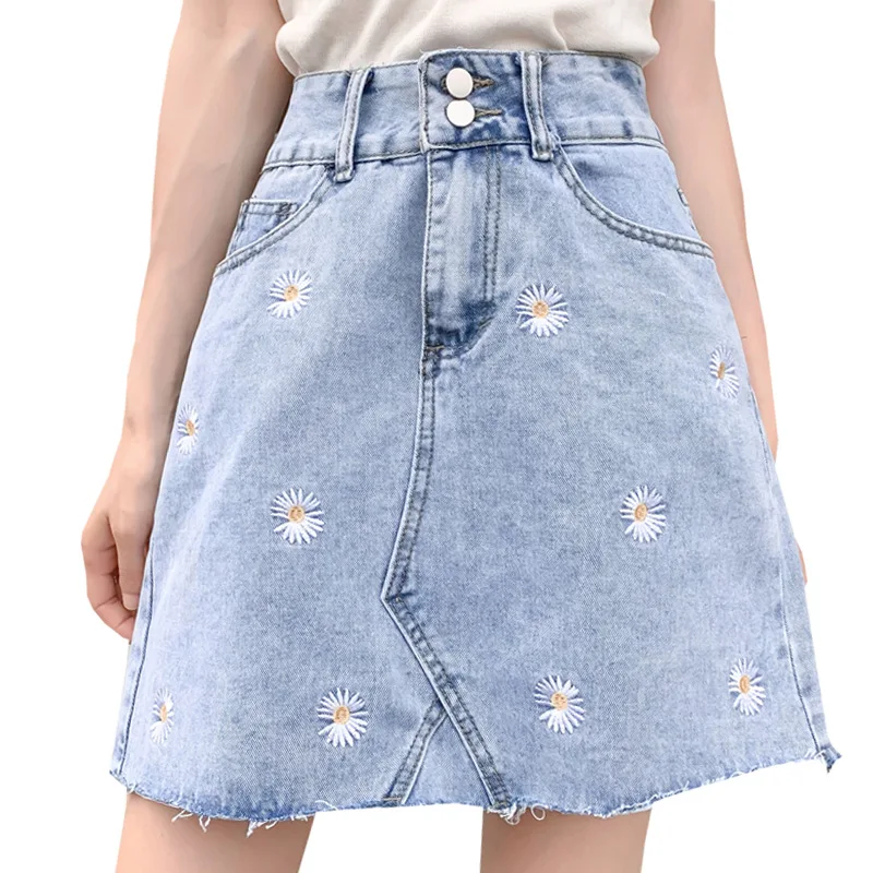 2021 Plus Size Short Denim Skirts for Women Small Daisy Appliques Denim Skirt for Female Students In Spring & Summer BSQ311
2021 Plus Size Short Denim Skirts for Women Small Daisy Appliques Denim Skirt for Female Students In Spring & Summer BSQ311